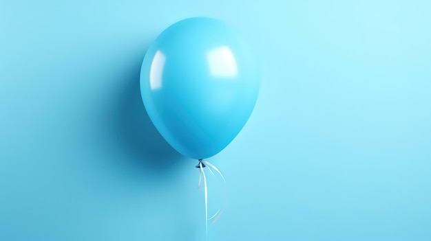 Foto colore lucido palloncini di compleanno banner sfondo generative ai