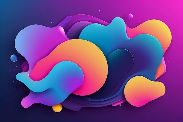 Цветовой градиентный дизайн фона Абстрактный геометрический фон с жидкими формами