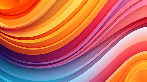 Color gradient expressive papercut layer wallpaper