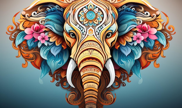 Foto immagine a colori di un elefante da vicino focus morbido selettivo