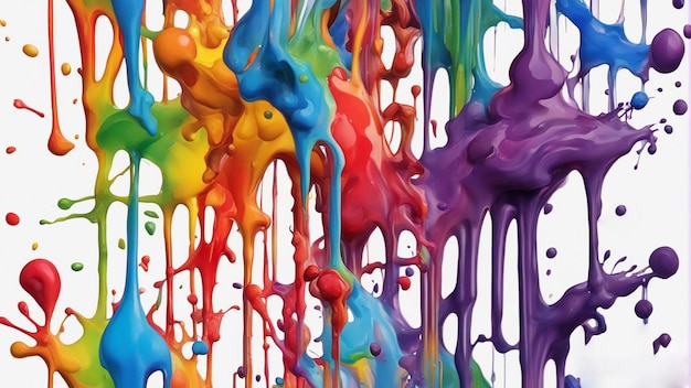 Color ink dripping