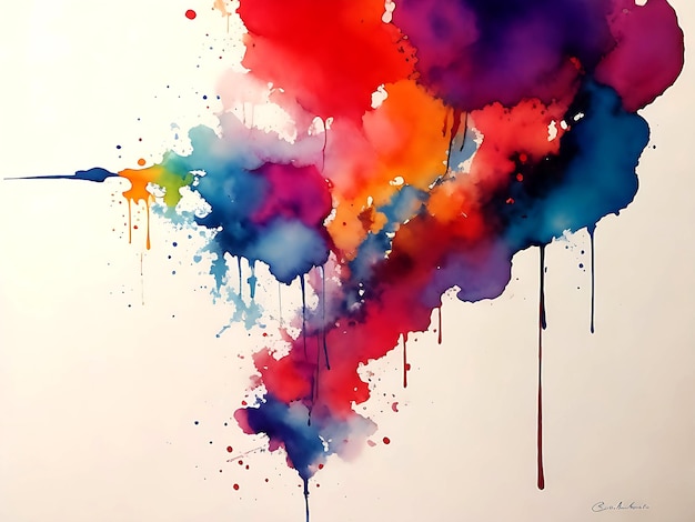 Color ink painting background