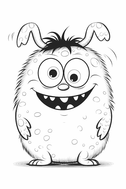 Color Me SciFi Cute Rabbit Creature Coloring Page