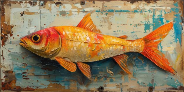 Photo color paint watercolor art fish aquarium animals wildlife illustration