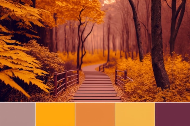 Color palette autumn mood