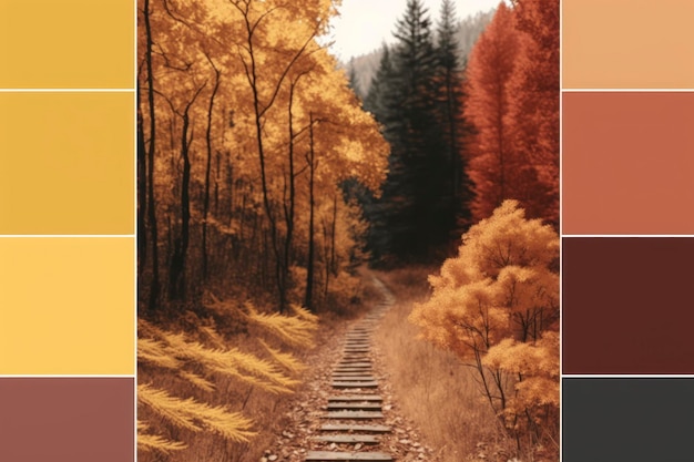 Photo color palette autumn mood