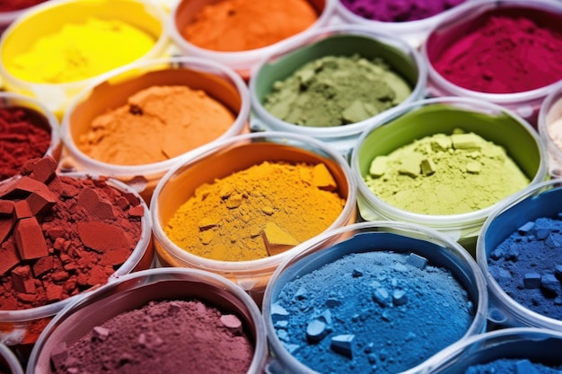 Color palette of edible food colorings