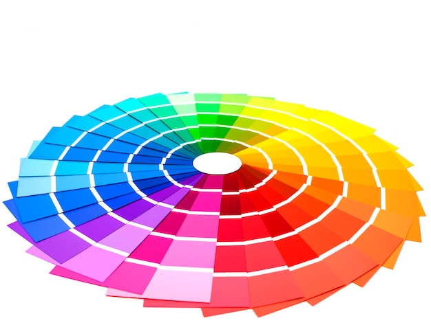 Photo color palette, a guide to samples for determining the color. guide to paint samples, color catalog