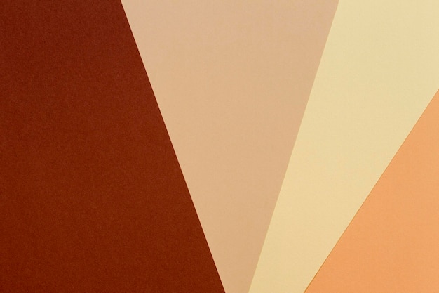 Color papers geometry composition background with beige yellow and brown tones