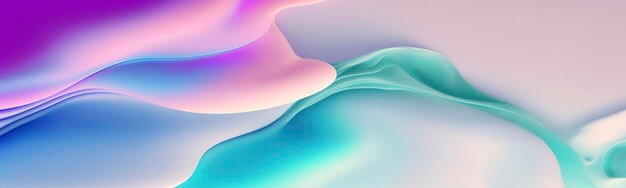 Color pastel abstract wave panoramic wallpaper generative ai