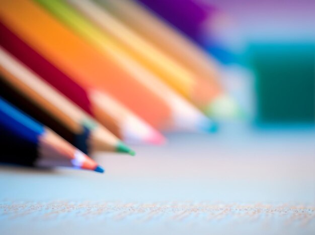 Color pencils editorial photography