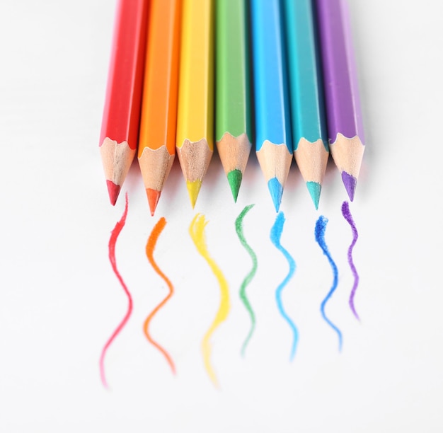 Color pencils isolated on white