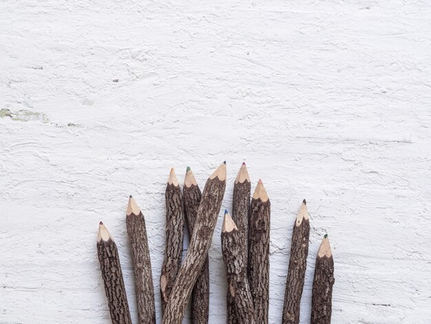 자연 나무로 만든 컬러 연필