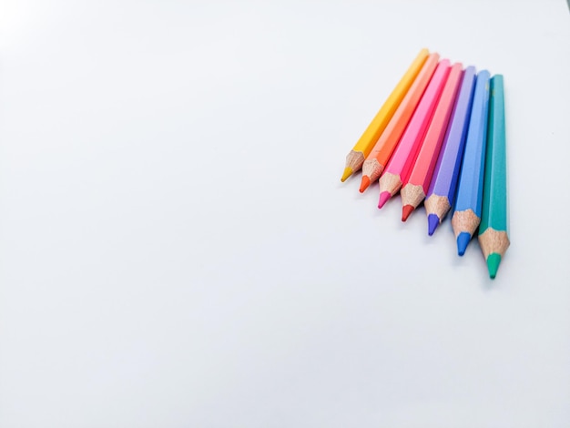 Color Pencils with copy space for text or image