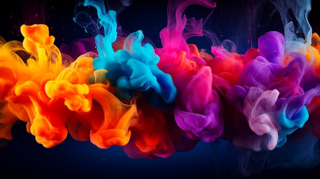 color powder explosion abstract background