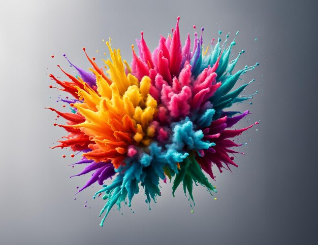 Color powder explosion or color paint splash abstract background this photo was created using