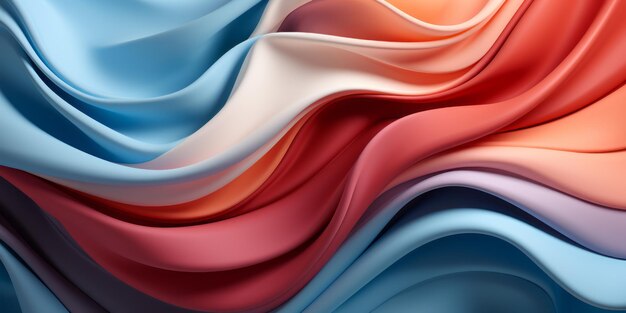 Color ribbon pattern background Texture waves presentation backdrop Ai generative