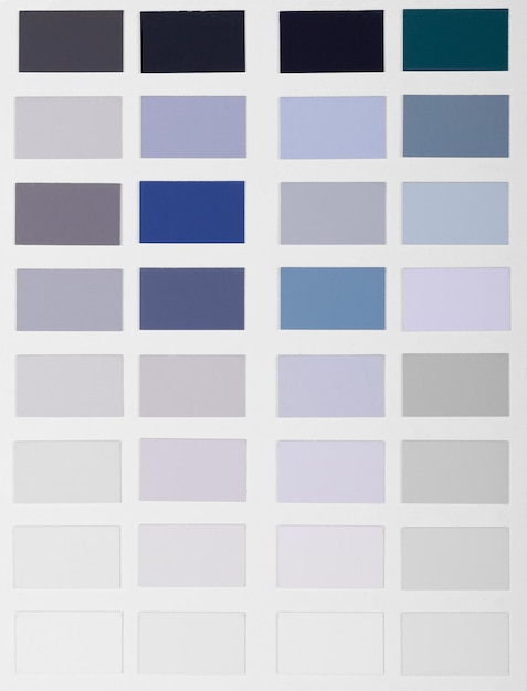 Color samples palette catalog