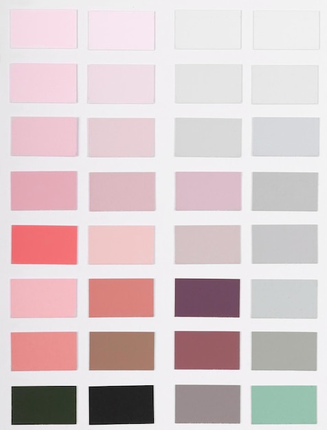 Photo color samples palette catalog