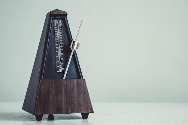 Photo color shot of a vintage metronome