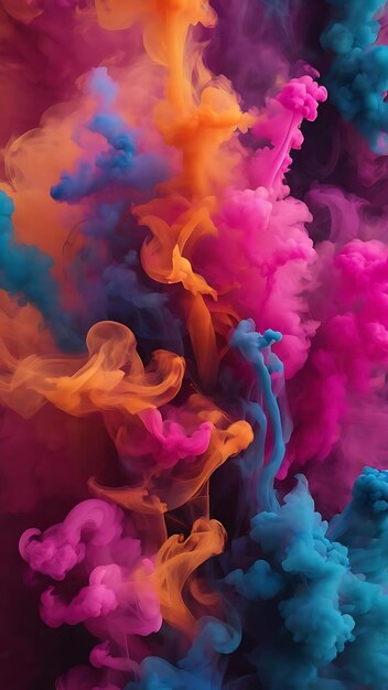 Color smoke abstract wallpaper aesthetic background design