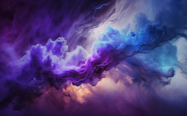 Color smoke Paint water mix Mysterious storm sky