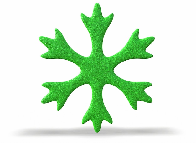 Color Snowflake on the white background 3d-rendering