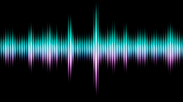 color sound waves Equalizer for music audio waveform