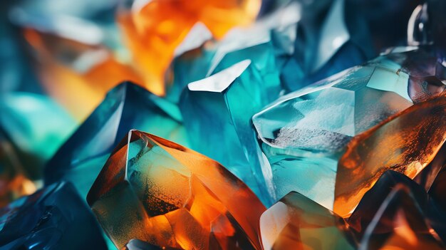 Color spectrumrayed glass crystals and prisms background 3D illustration of abstract optic art Generative AI