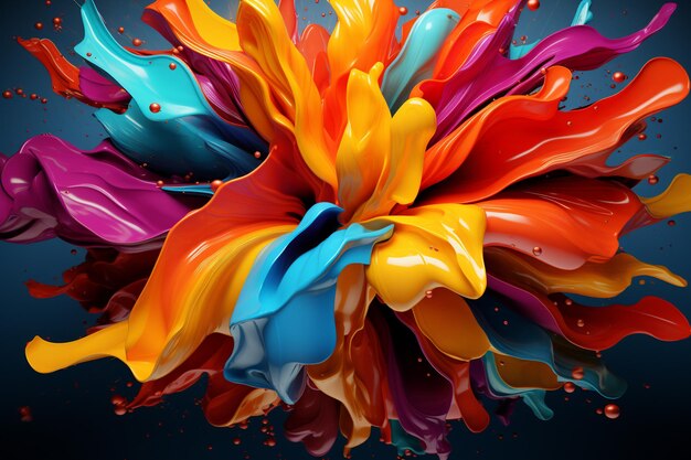 color splash 3d background