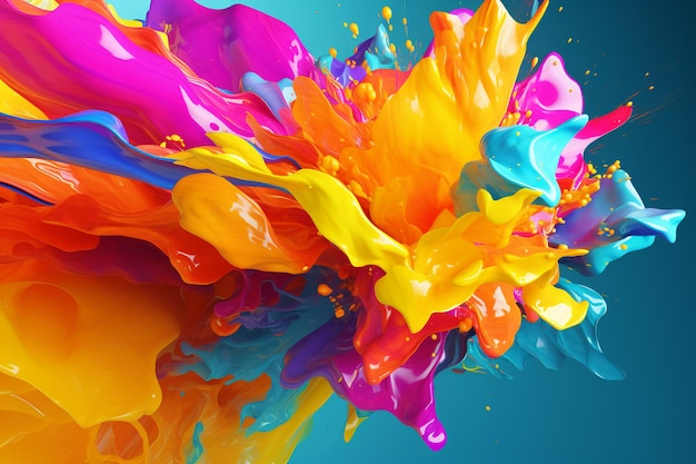 color splash 3d background