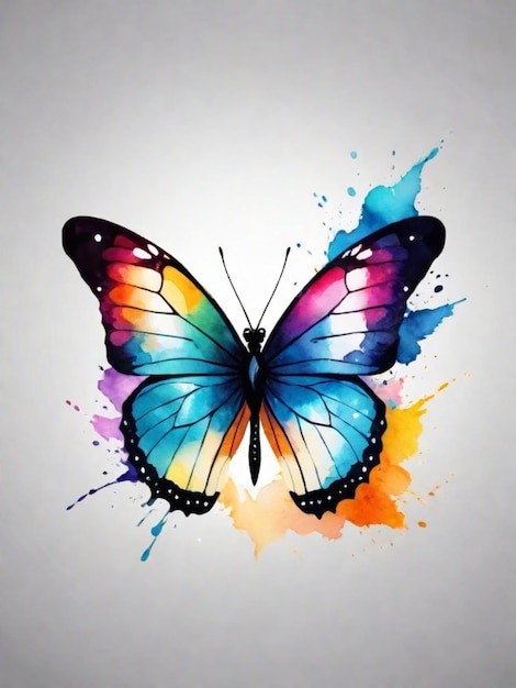 A color splash butterfly