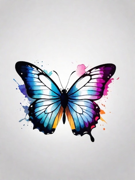 a color splash butterfly