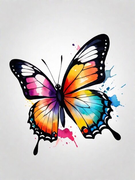 a color splash butterfly