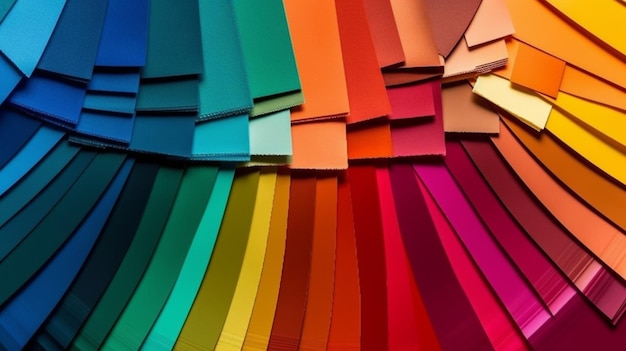 Color swatches for interior design