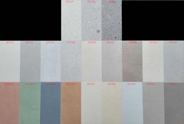 color and texture chart