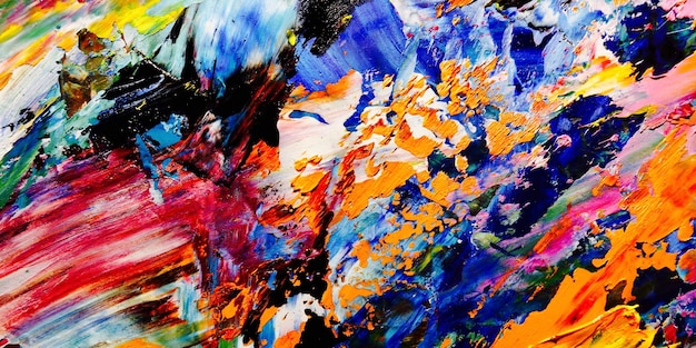 Цвет текстуры Ручной обращается картина маслом на холсте Абстрактное искусство фон Современное современное искусство