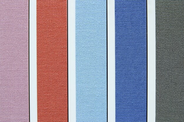 Foto tono di colore dei campioni di swatch di tessuti