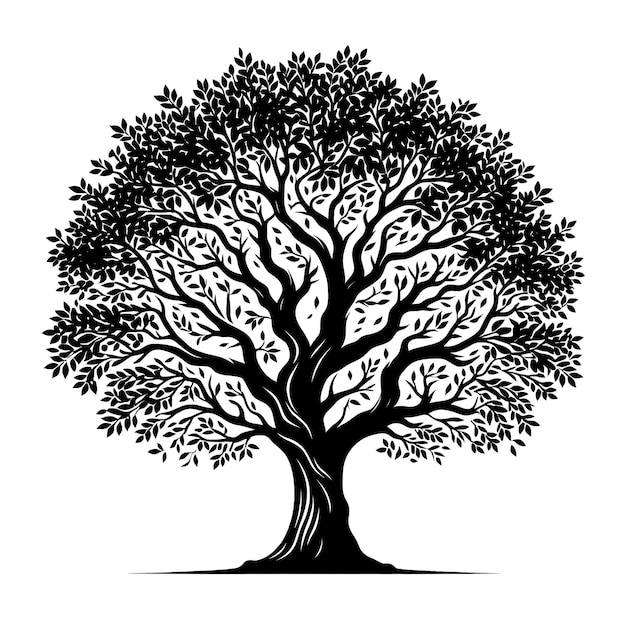 Color Tree vector illustration white background