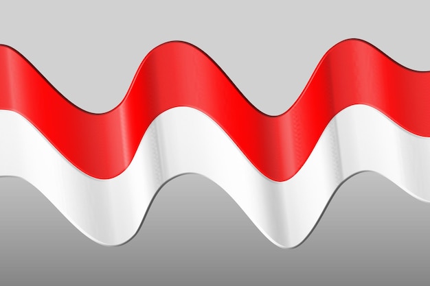 color wave Indonesia flag