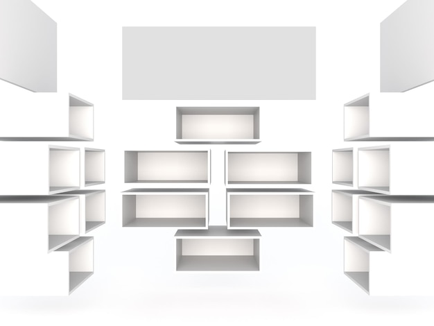 Color white shelves