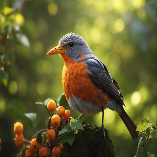 Foto uccello del paradiso astratto a colori su uno sfondo nero immagine creata con la tecnologia generative ai