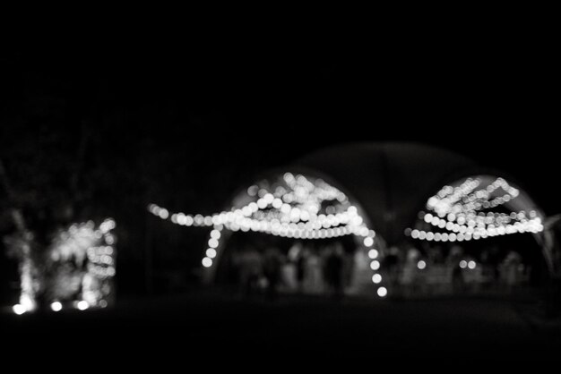 Colored blurred bokeh christmas garlands