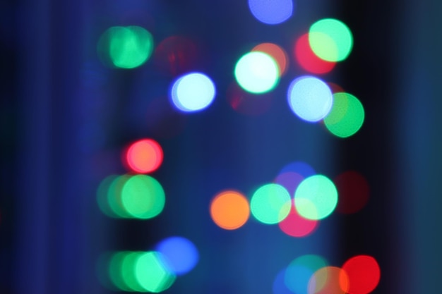 Colored bokeh on a black background