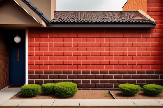 Colored brick wall