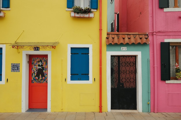 Colored buildings