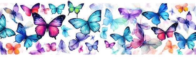 Colored butterflies background