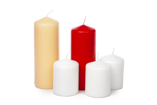 Colored candles of different size