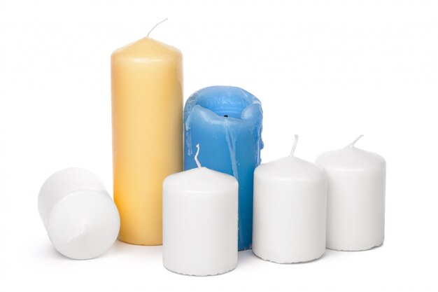 Colored candles of different size