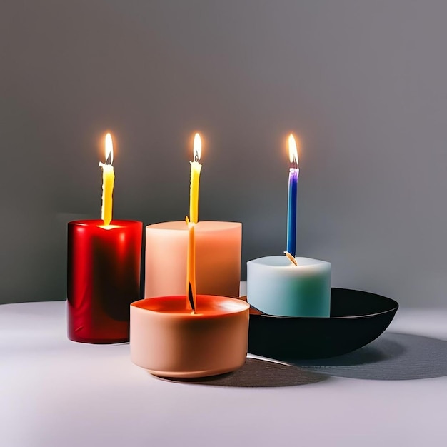 colored candles